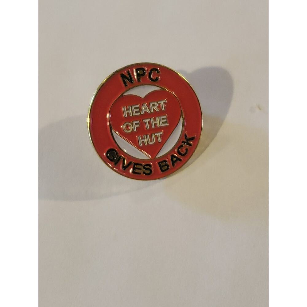 Pizza Hut Lapel Pin NPC HEART OF THE HUF GIVES BACK PIN RED